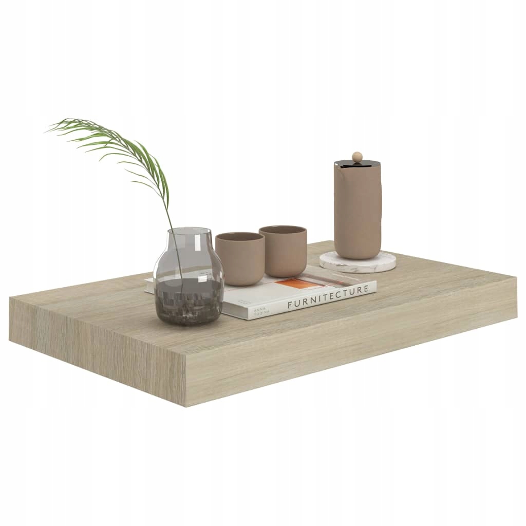 

Półka Ścienna Wisząca Dąb Sonoma 60x20 cm Zestaw