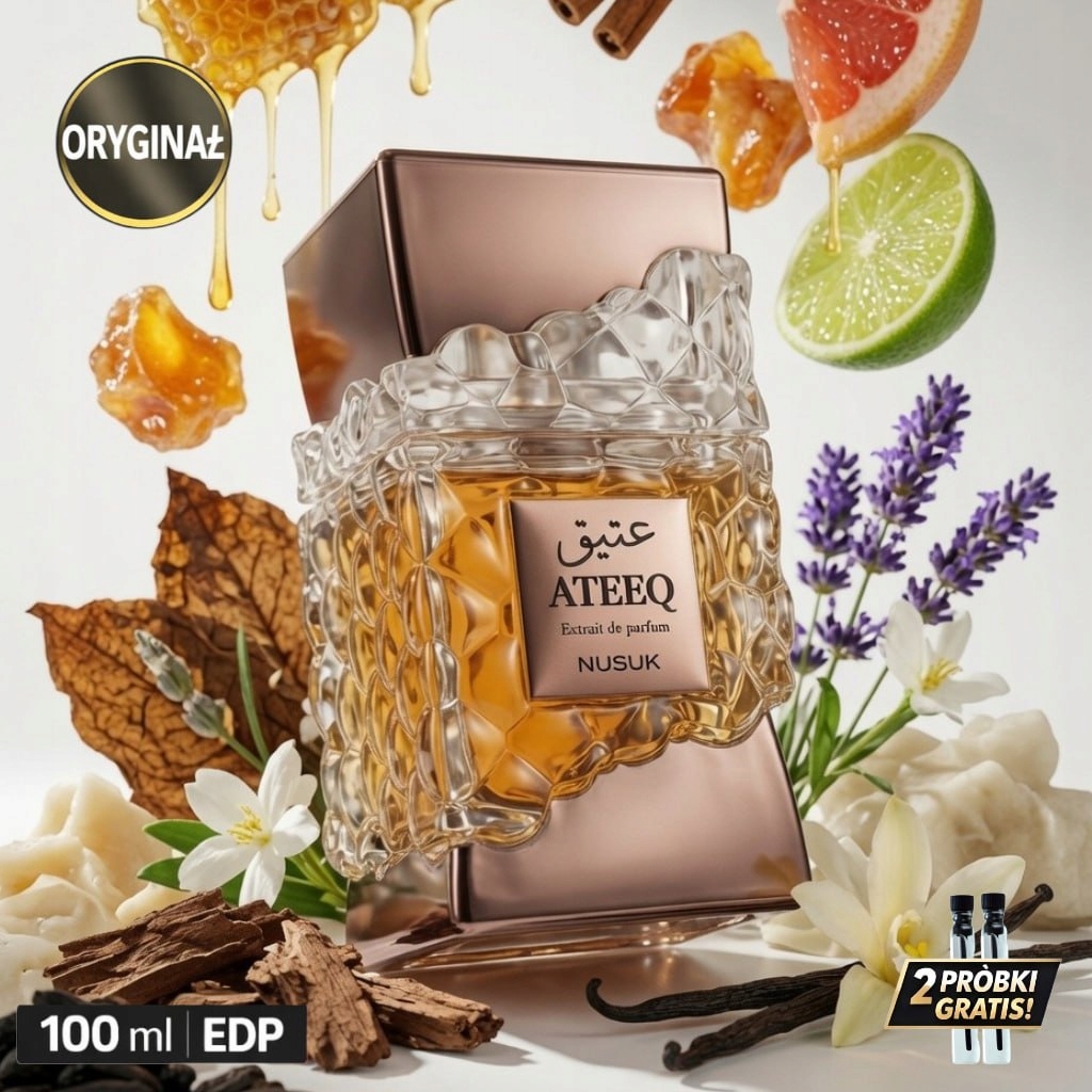 Parfém Nusuk Ateeq 100 ml 2 vzorky Dárek