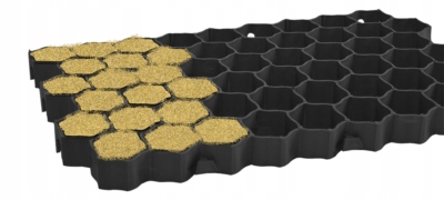KRATKA TRAWNIKOWA OGRODOWA EKOGRID 60x40 30mm Wysokość produktu 3 cm