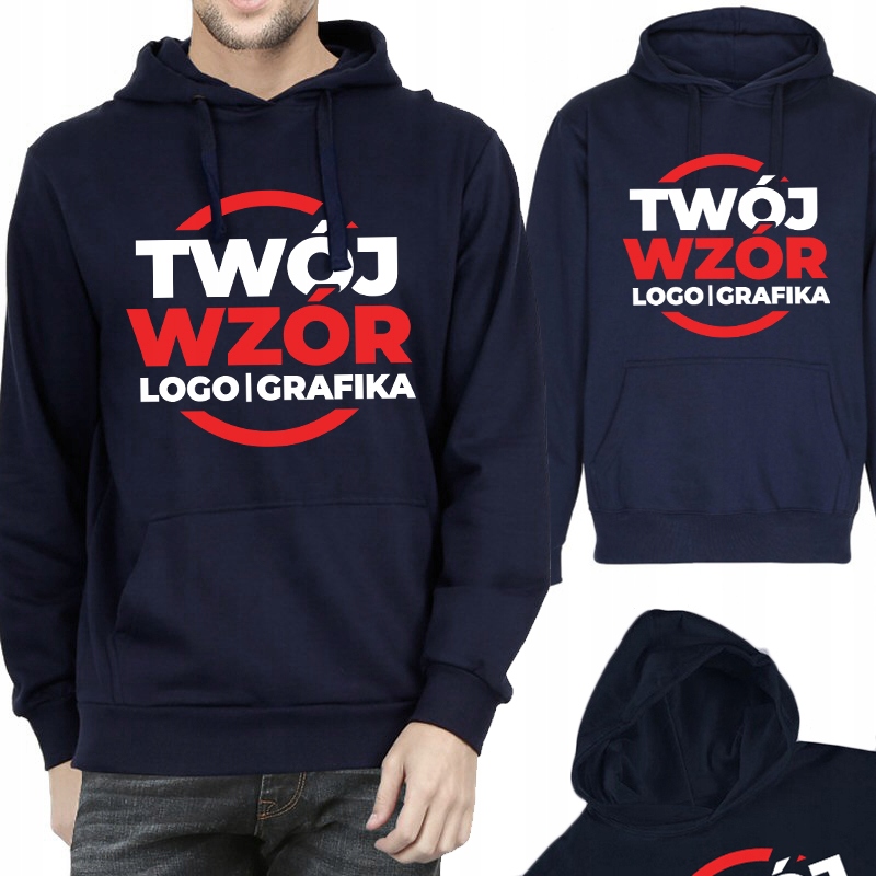 

Bluza Kaptur Granat Kreator Twoje Zdjęcie Logo L