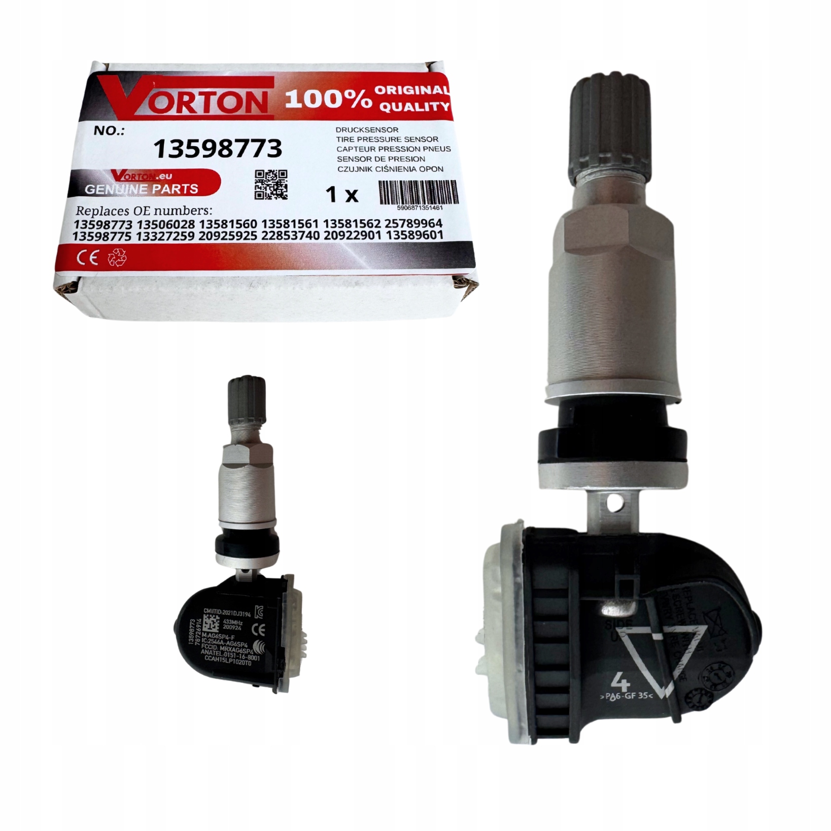 Snímač Tlaku Pneumatik Tpms Opel Astra J K Corsa D E Meriva B Zafira C