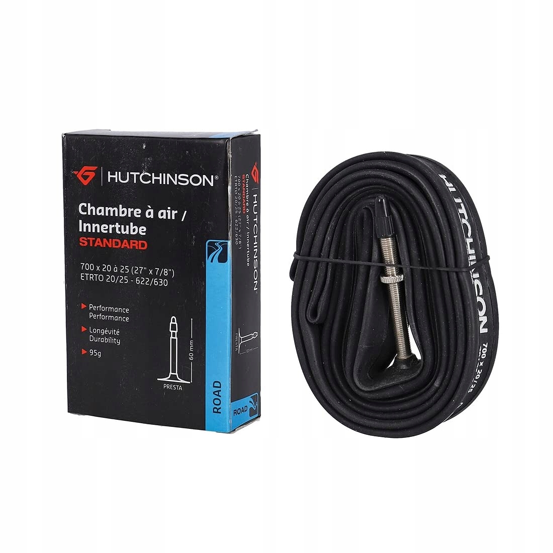 Hutchinson dętka rowerowa 20/25 czarna unisex wentyl rower Mtb szosa