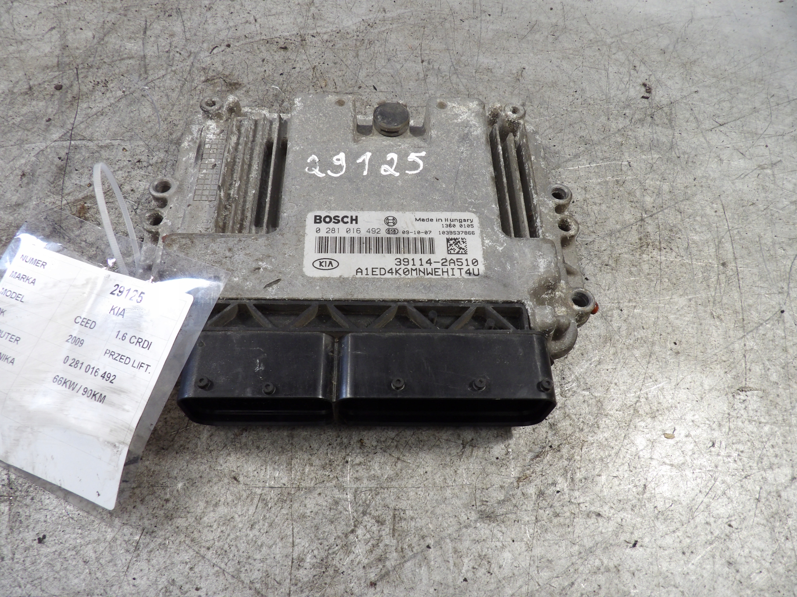 Kia Ceed und Computer, Bedienteil 39114-2A510, 0281016492