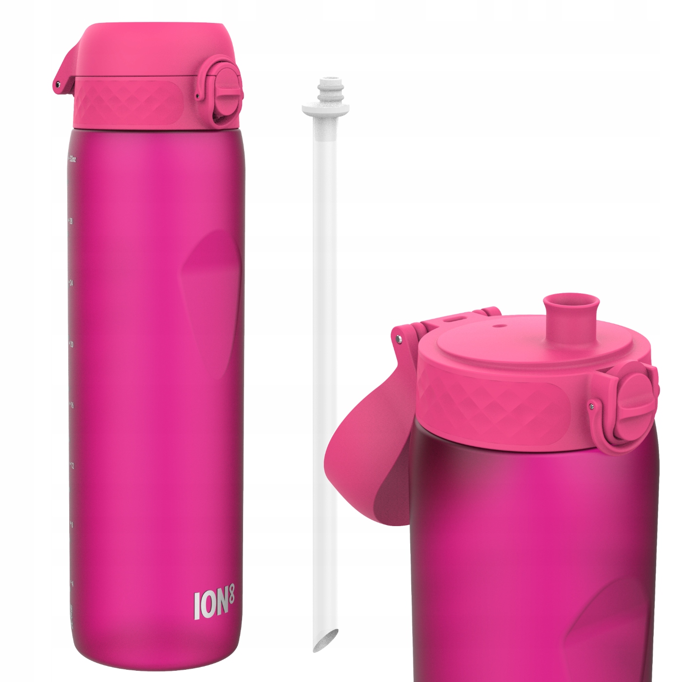 Bidon Ze Słomką Rurką Sportowy Ustnik Siłownia Fitness ION8 1 L