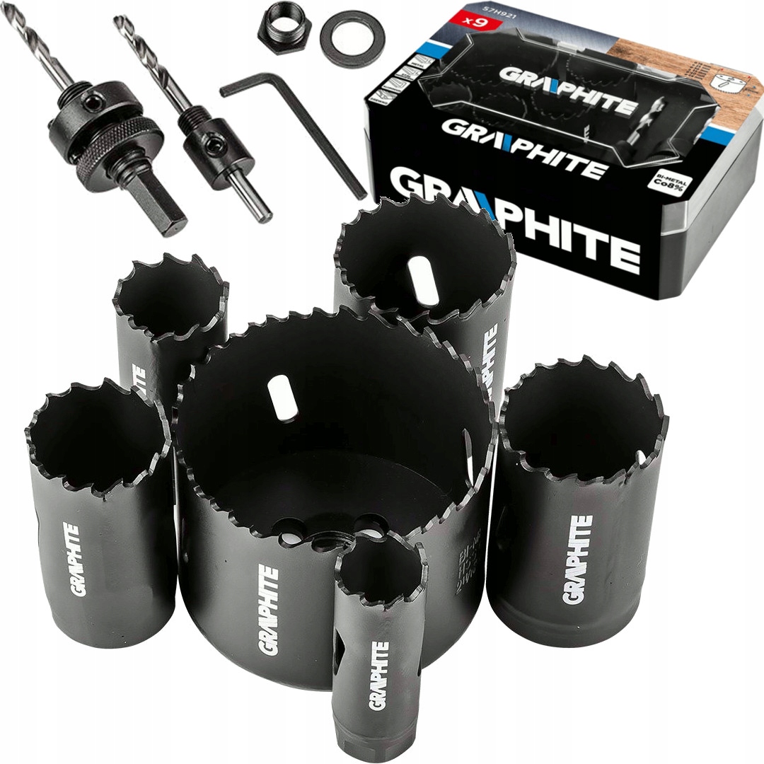 Graphite Otwornice bi-metalowe kobalt8% 19-68mm do Metalu Inox Alum. 57H921