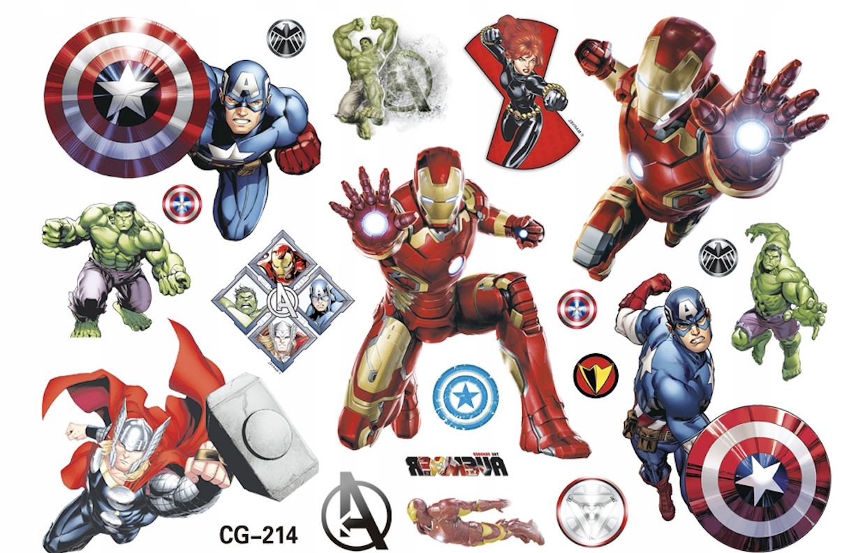

Tatuaż dla dzieci Avengers Iron kapitan Ameryka