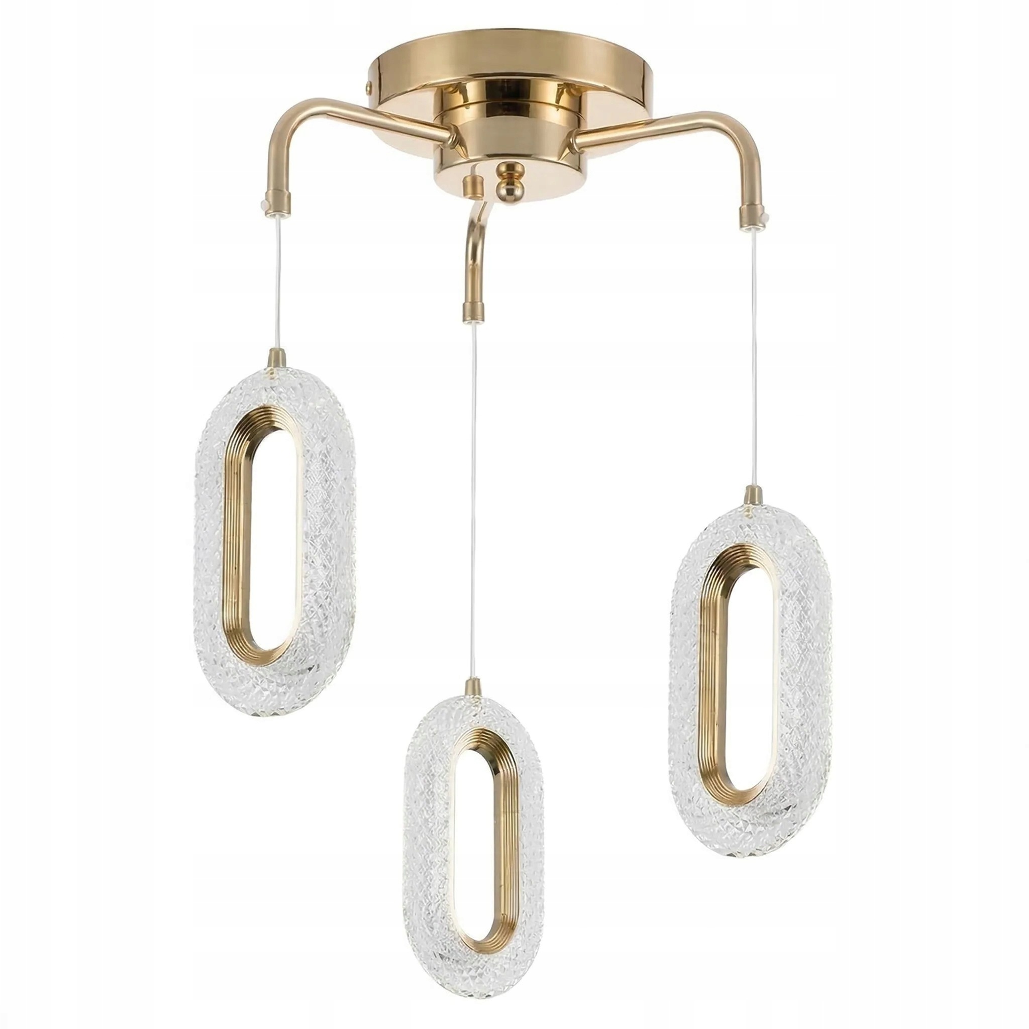 Závěsná Led lampa Zlatá Moderní Glamour 3 body Toolight