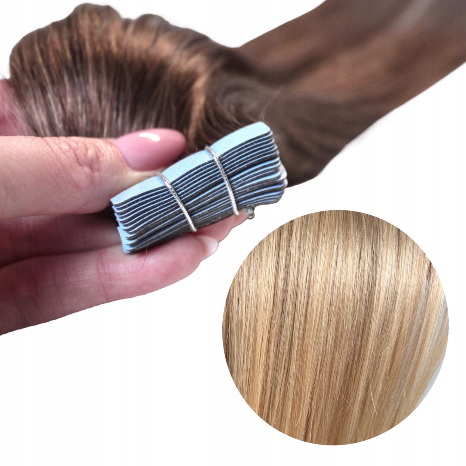 Sendvičová Metoda Vlasy Tape On 50 cm 40 ks #24