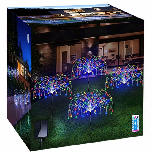 4SZT LAMPA SOLARNA 120 LED DRZEWKO DMUCHAWIEC FAJERWERKI+PILOT