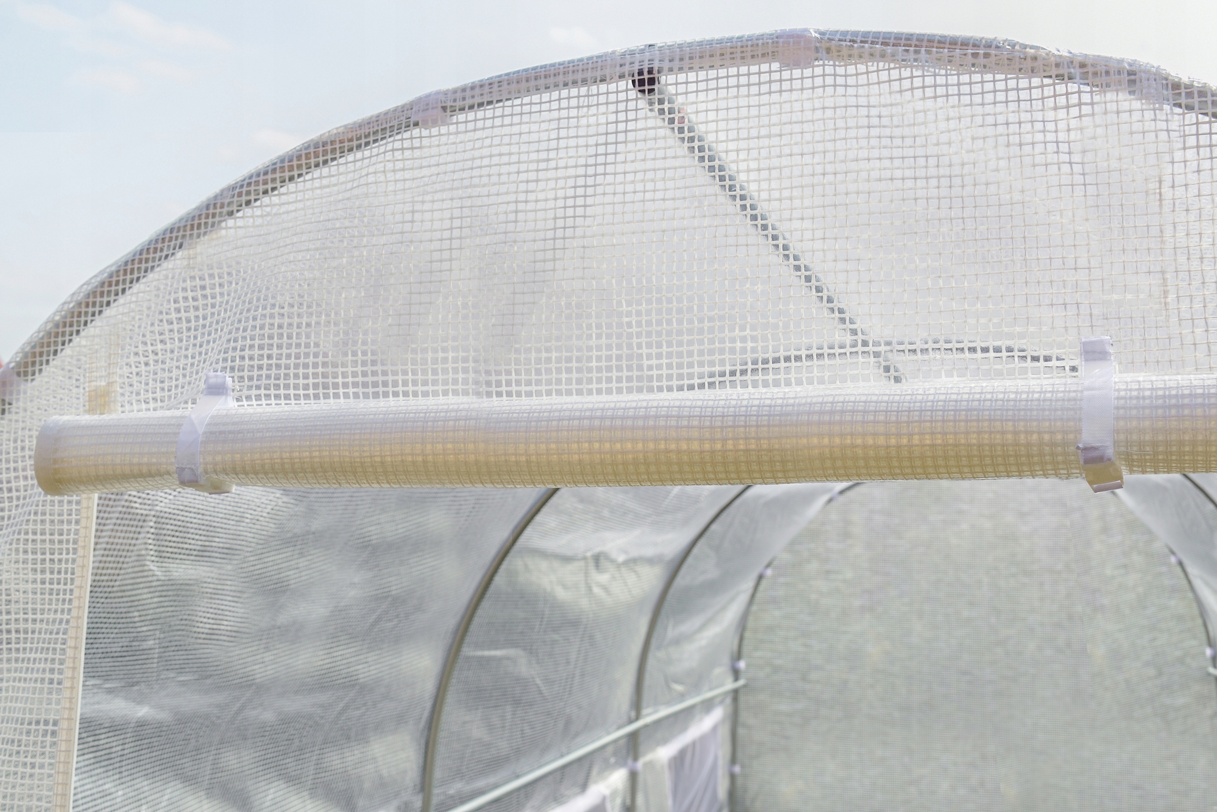 TUNEL FOLIOWY OGRODOWY SZKLARNIA OGRODNICZY 4x2,5m 10m2 STELAŻ FOLIA NAMIOT Powierzchnia 10 m²