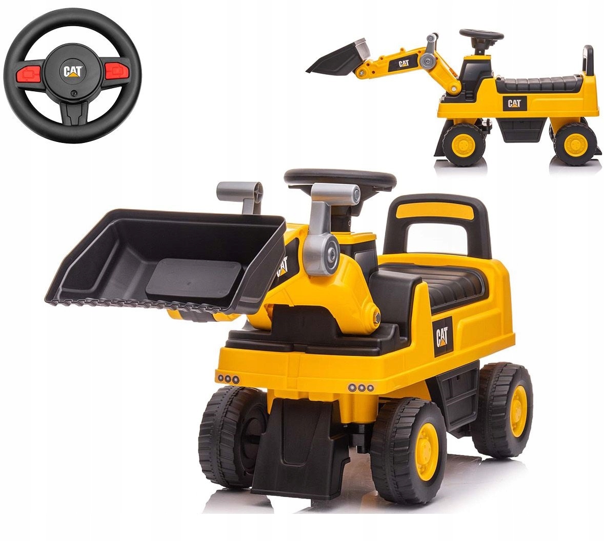 Jeździk samochód auto pchacz ładowarka Cat