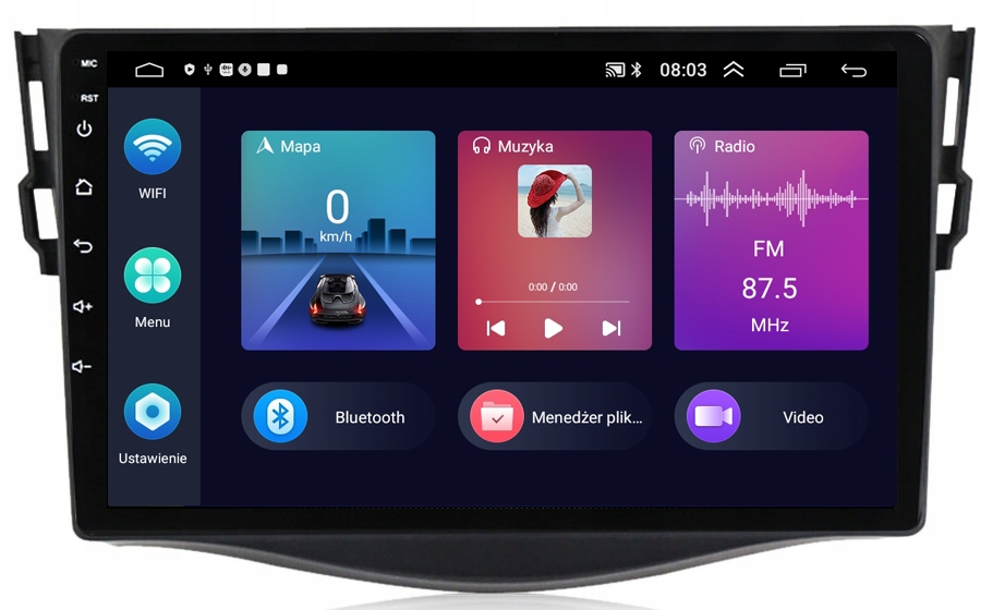Rádio Gps Android Navigácia Bt Toyota RAV4 2006-2012 Carplay 4GB 64GB