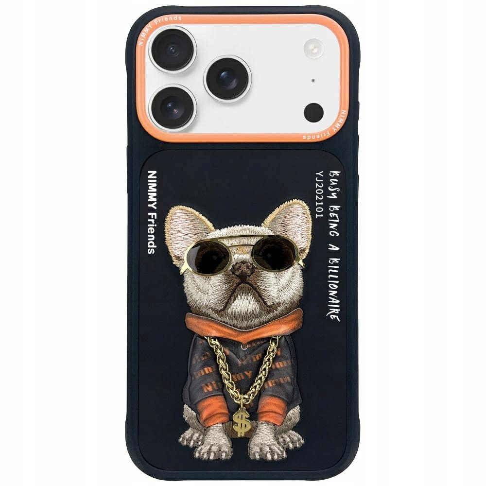Pouzdro Nimmy Glasses Cool Dog pro iPhone 17, černé