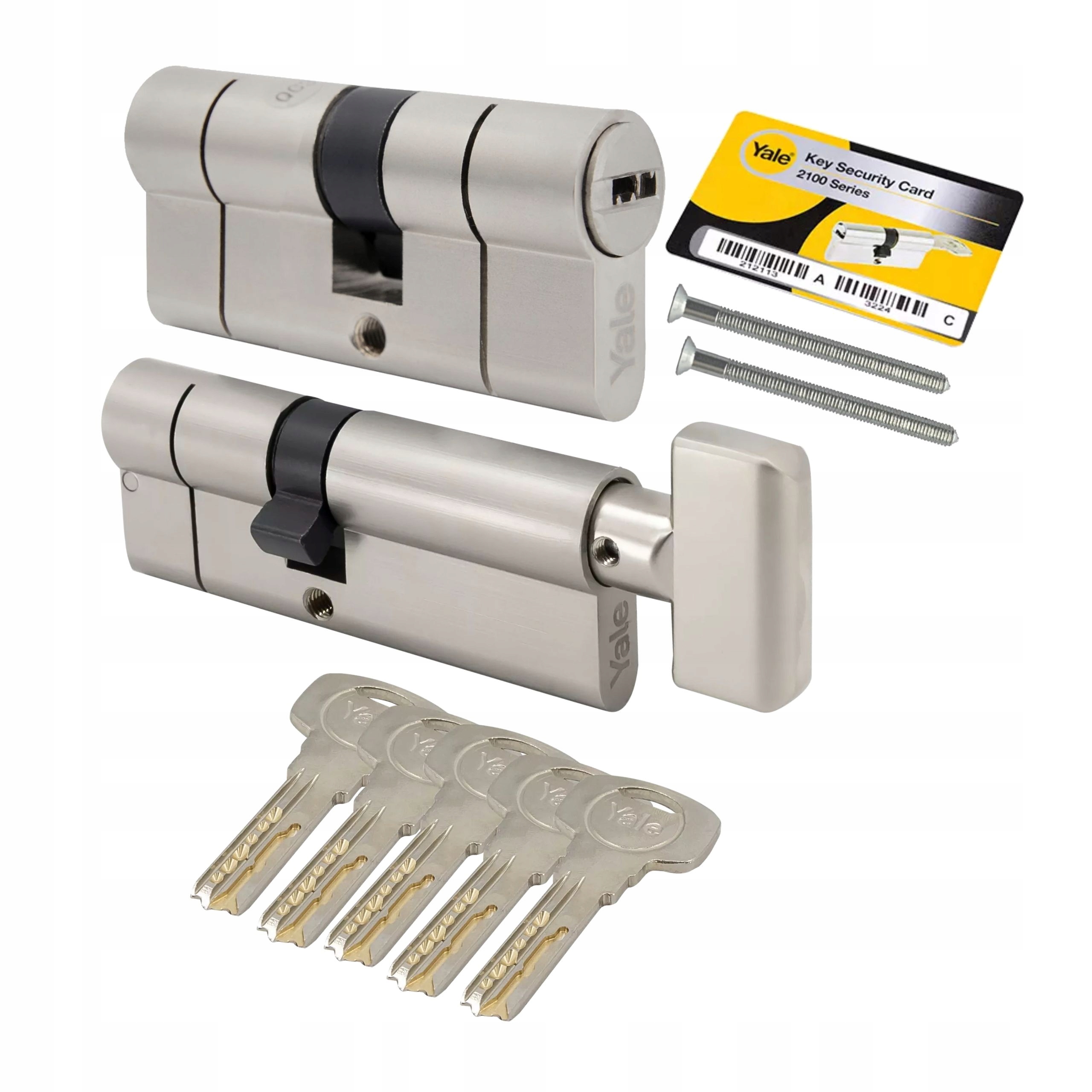 sada vložek Yale 2100 40/50 G40/50 s bezpečnou spojkou z niklu