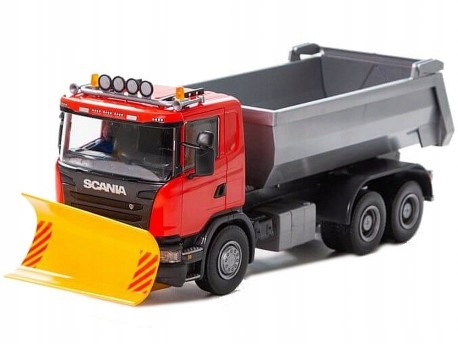 Emek Sklápěč Scania R s pluhem červený