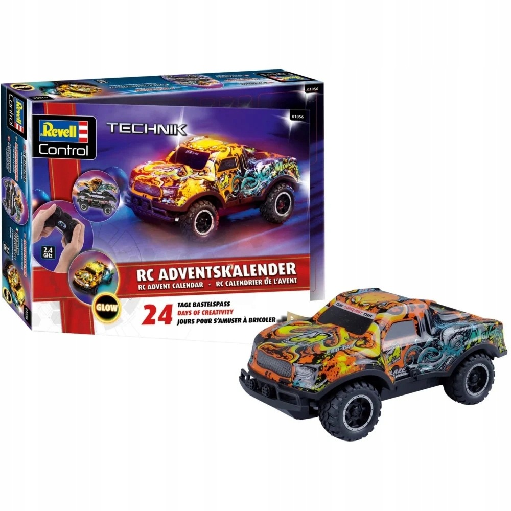 Revell Rc adventní kalendář Glow 1:22 Dálkově ovládané skládací auto