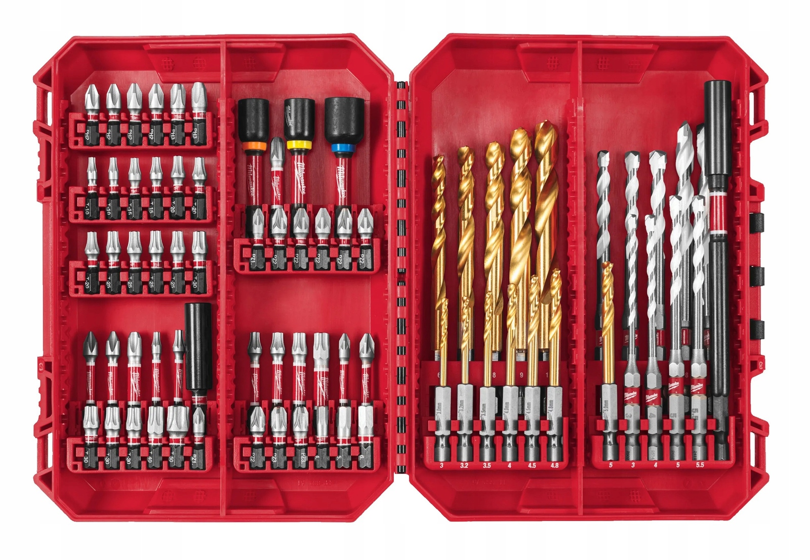 Milwaukee 4932501308 Zestaw bitów i wierteł udarowy ch ShockWave 74 szt.