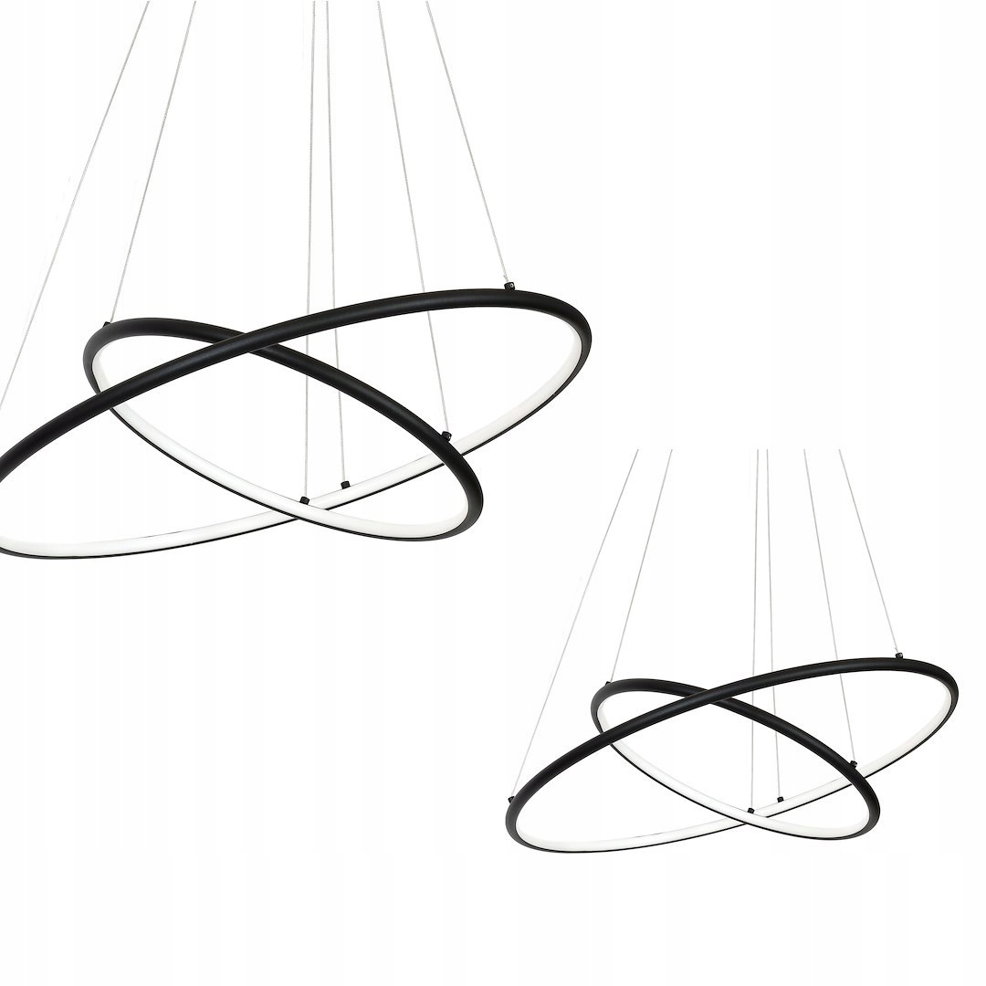 Moderná závesná lampa Milagro Orion Čierna 53W Led teplá 3000K IP20