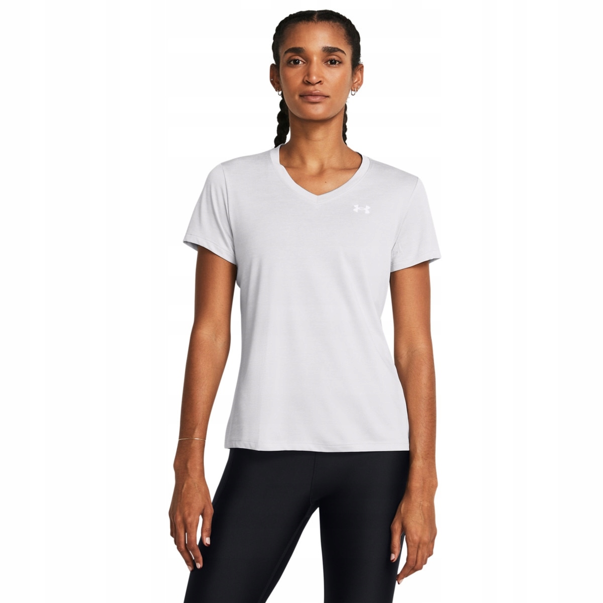 T-shirt treningowy damski koszulka Under Armour Tech Ssv- Twist szara M