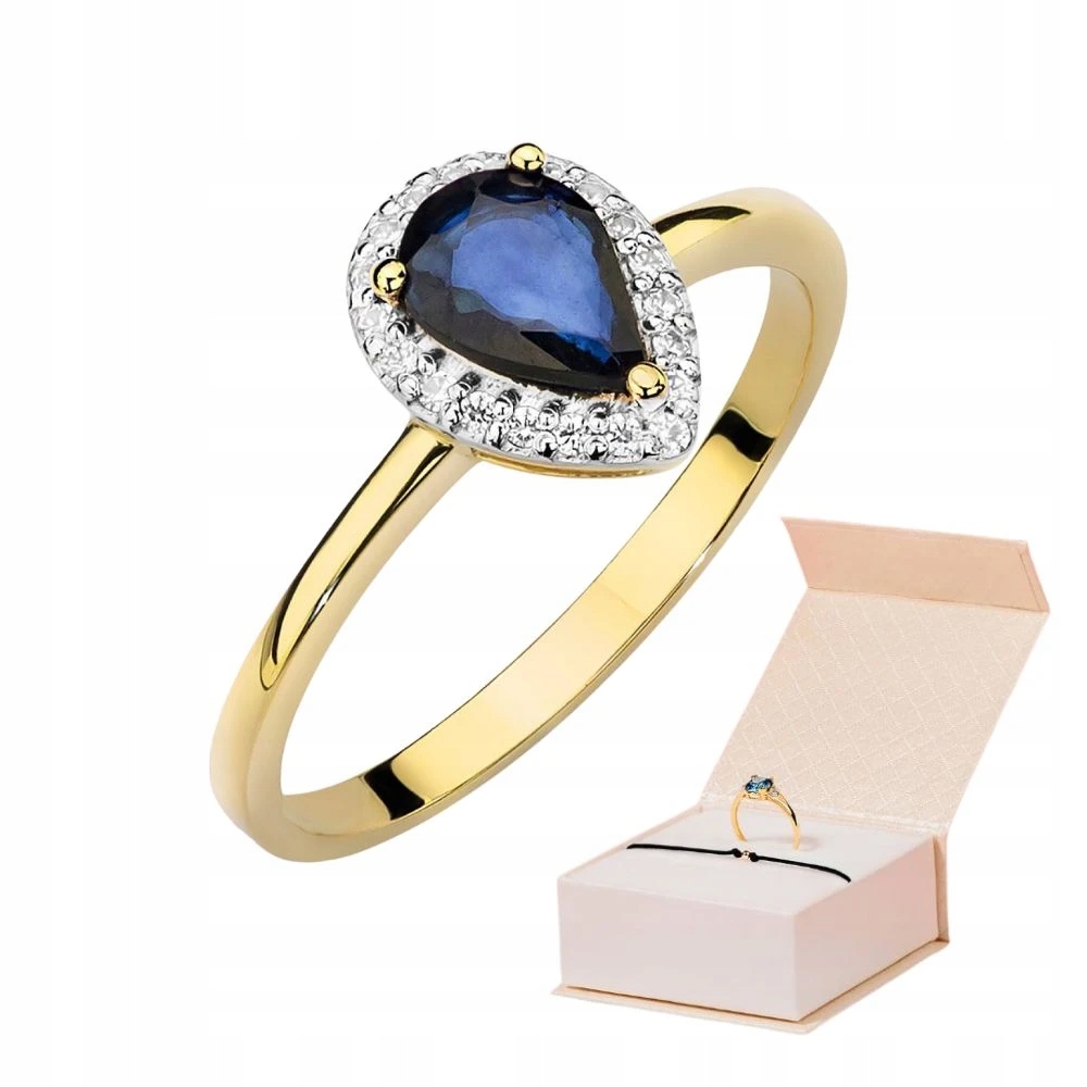 Safírový Prstýnek 0,60 ct Zlatý 585 Zlatý Náramek