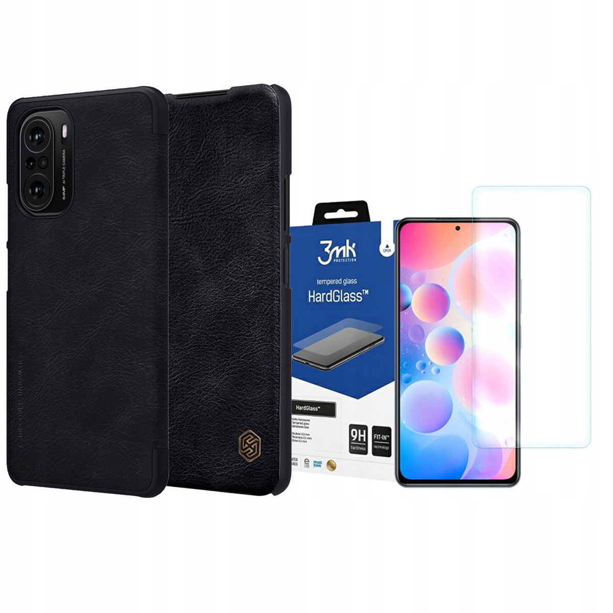 

Nillkin Qin Etui Do Poco F3/MI-11i + Szkło 3MK Hg
