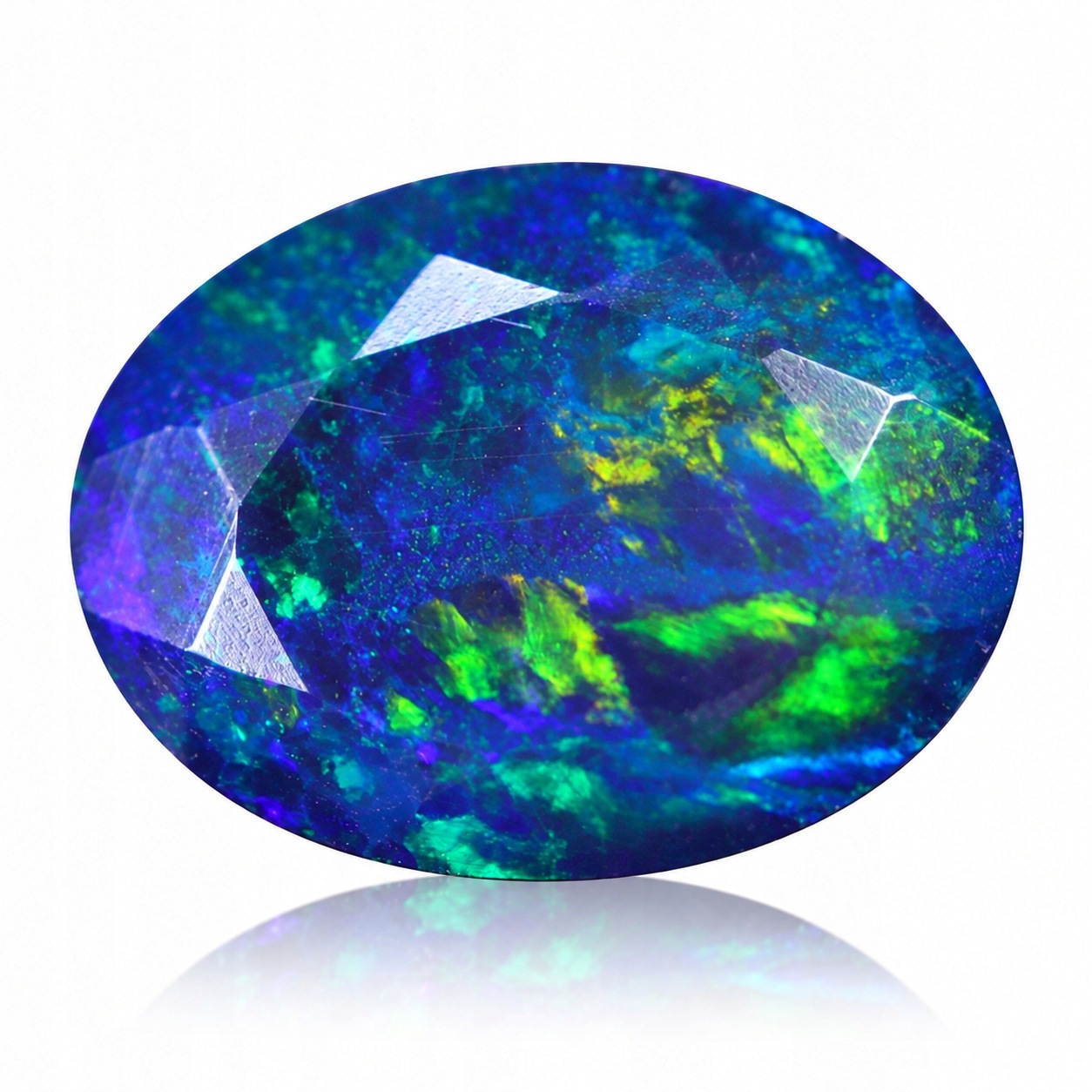 Přírodní modrý opál 1.83 ct Ovál Etiopie certifikát Wbd