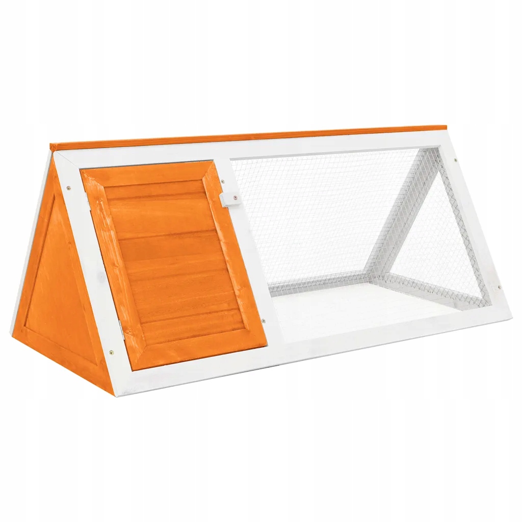 Levně Luxusní dřevěná klec pro králíky, 98 x 50 x 41 cm, jedlové dřevo