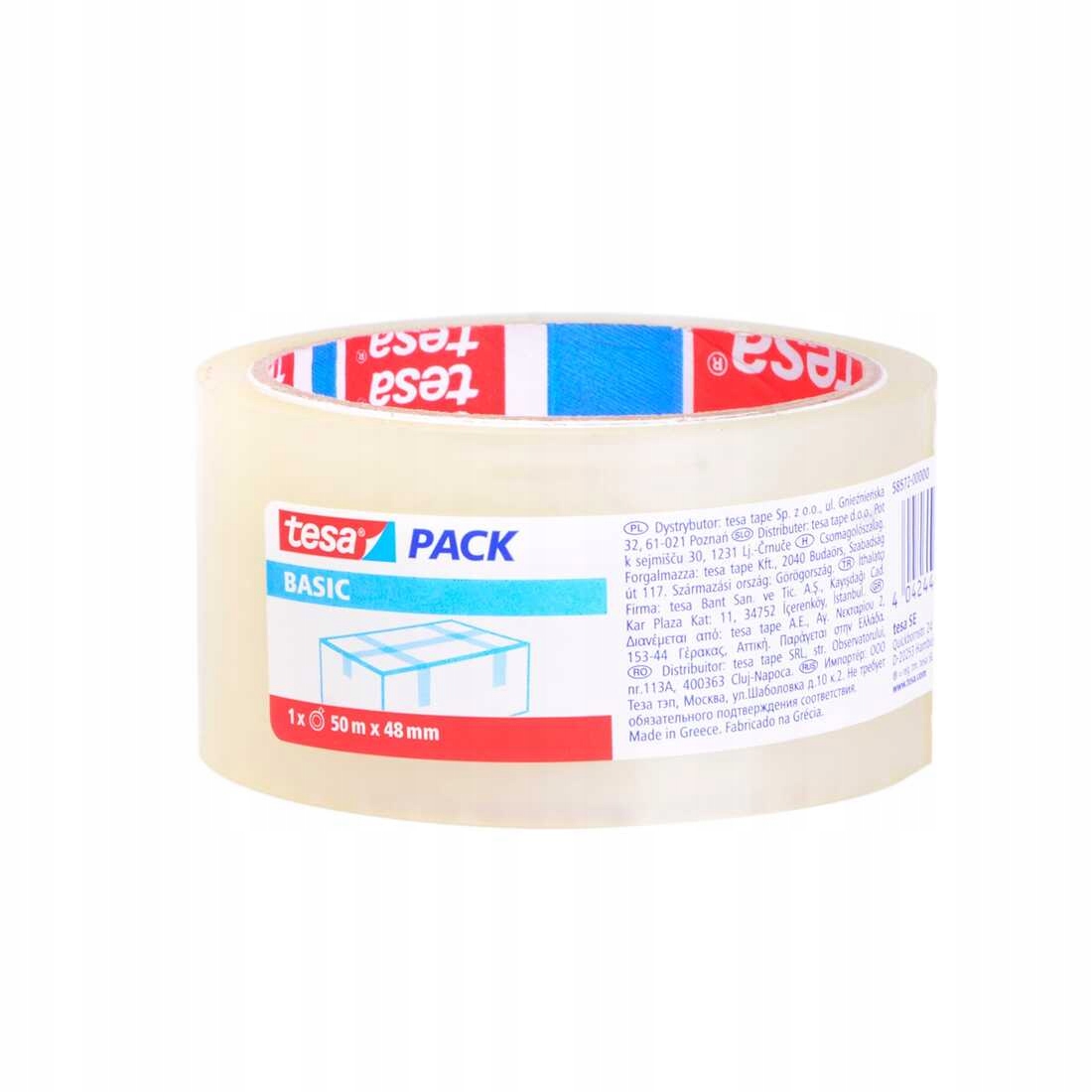 

Taśma pakowa tesa Basic 50m x 48mm, przezroczysta