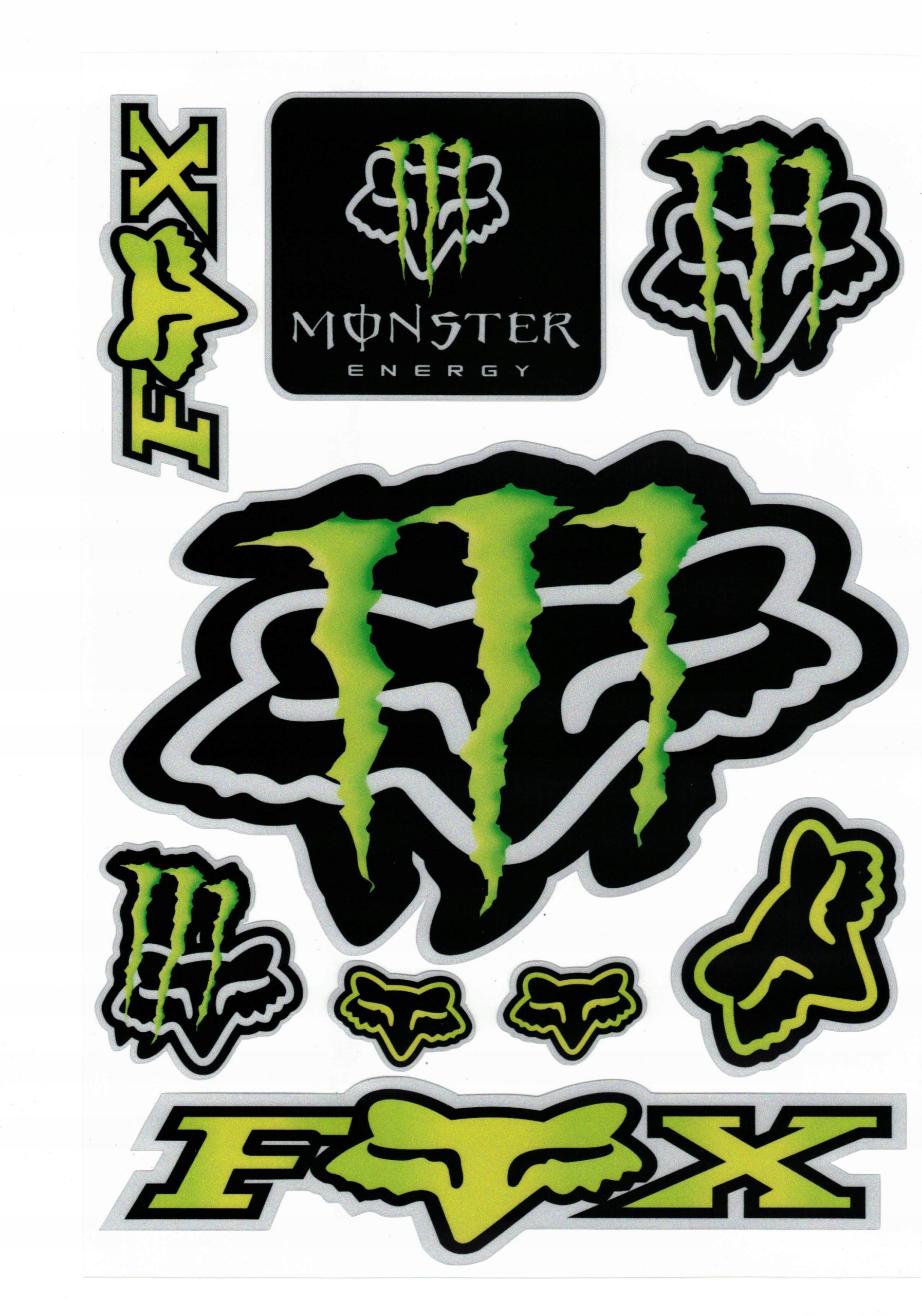 

Naklejki Na Motor Motocykl Monster Fox Zestaw