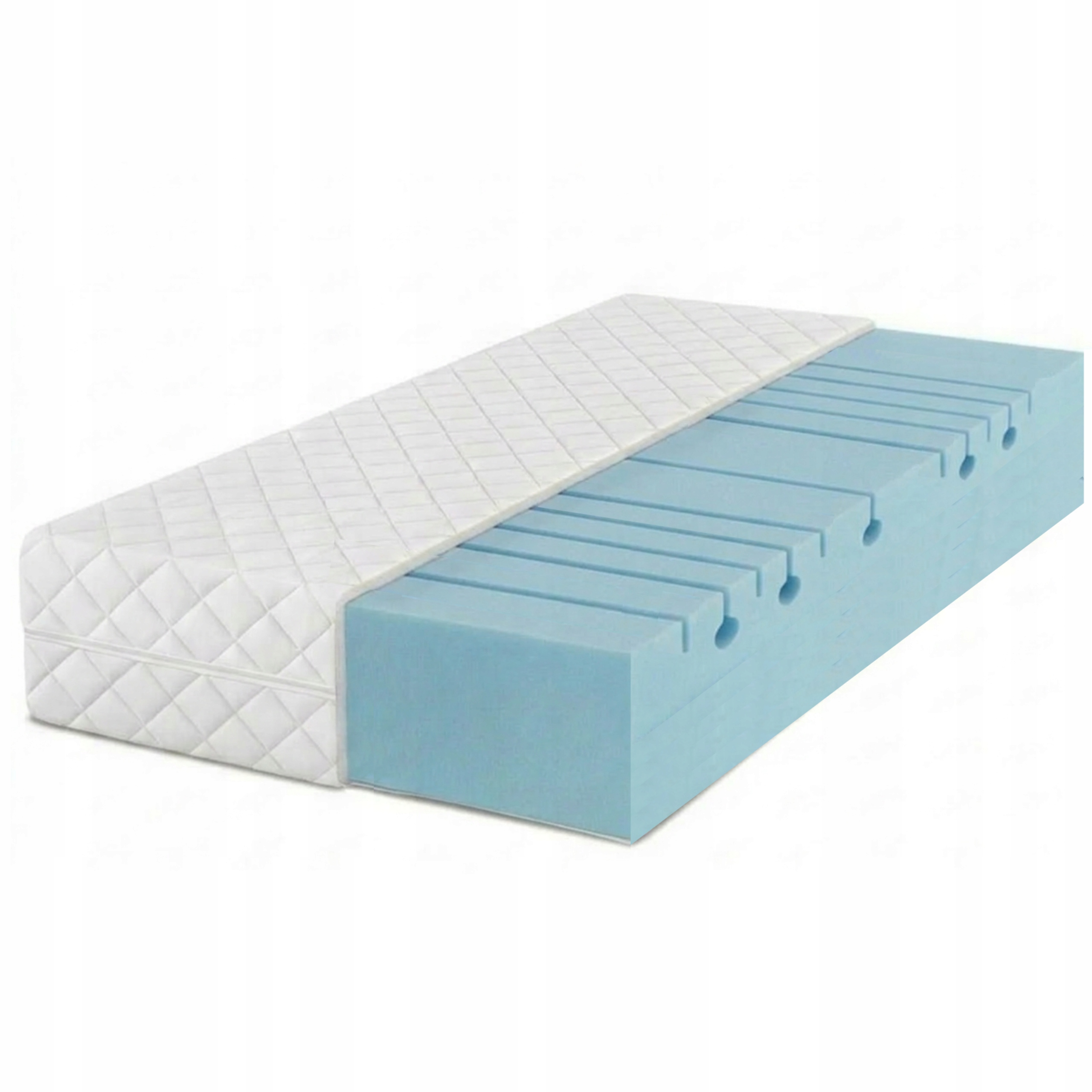 Materac 80x180 Kids Line piankowy 10 cm strefowy pokrowiec White H2