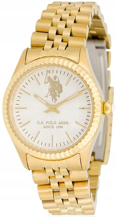 Nové Dámské Hodinky U.s. Polo Assn Azure Modny Zlato-bílé Usa 30 mm Box