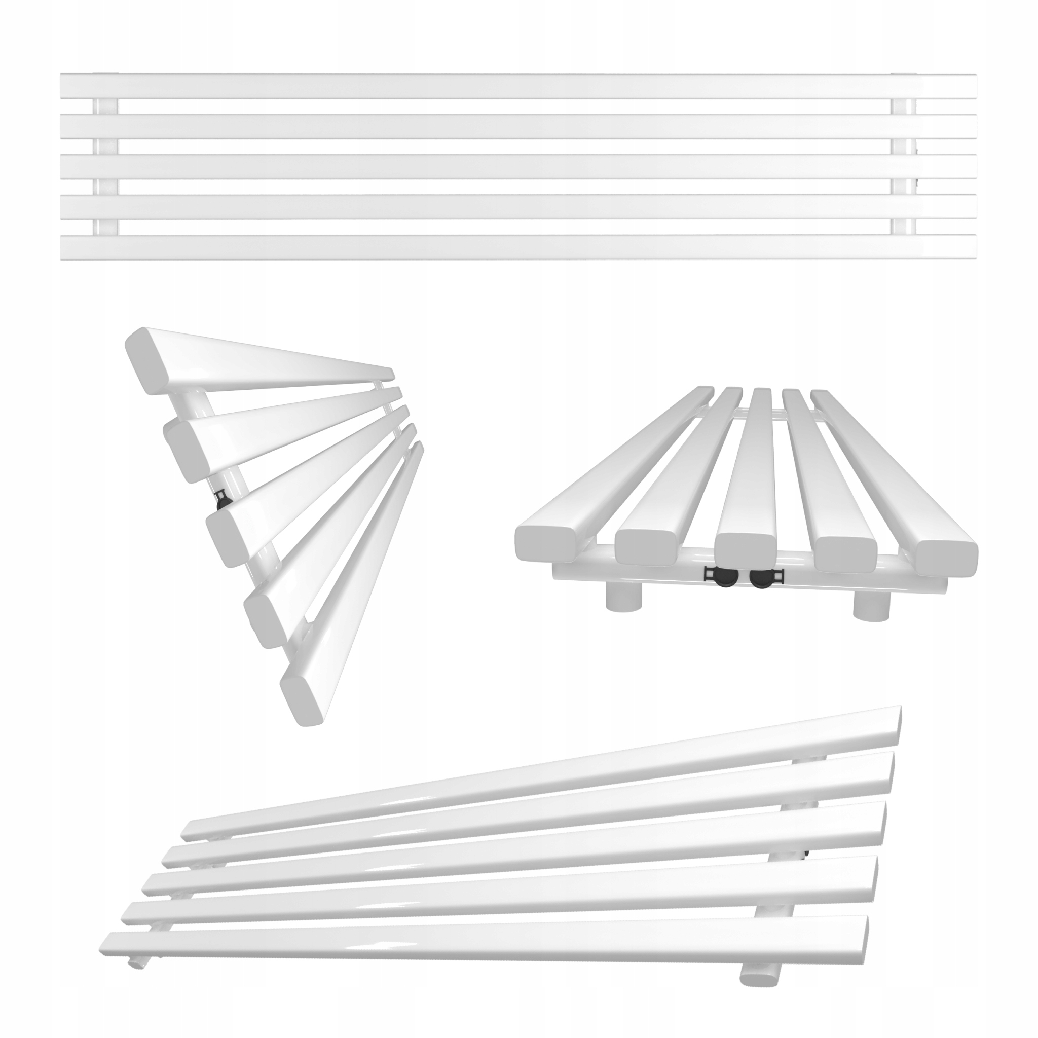 Horizontální Radiátor HORIZONT5 37x140 Bílý Lesk