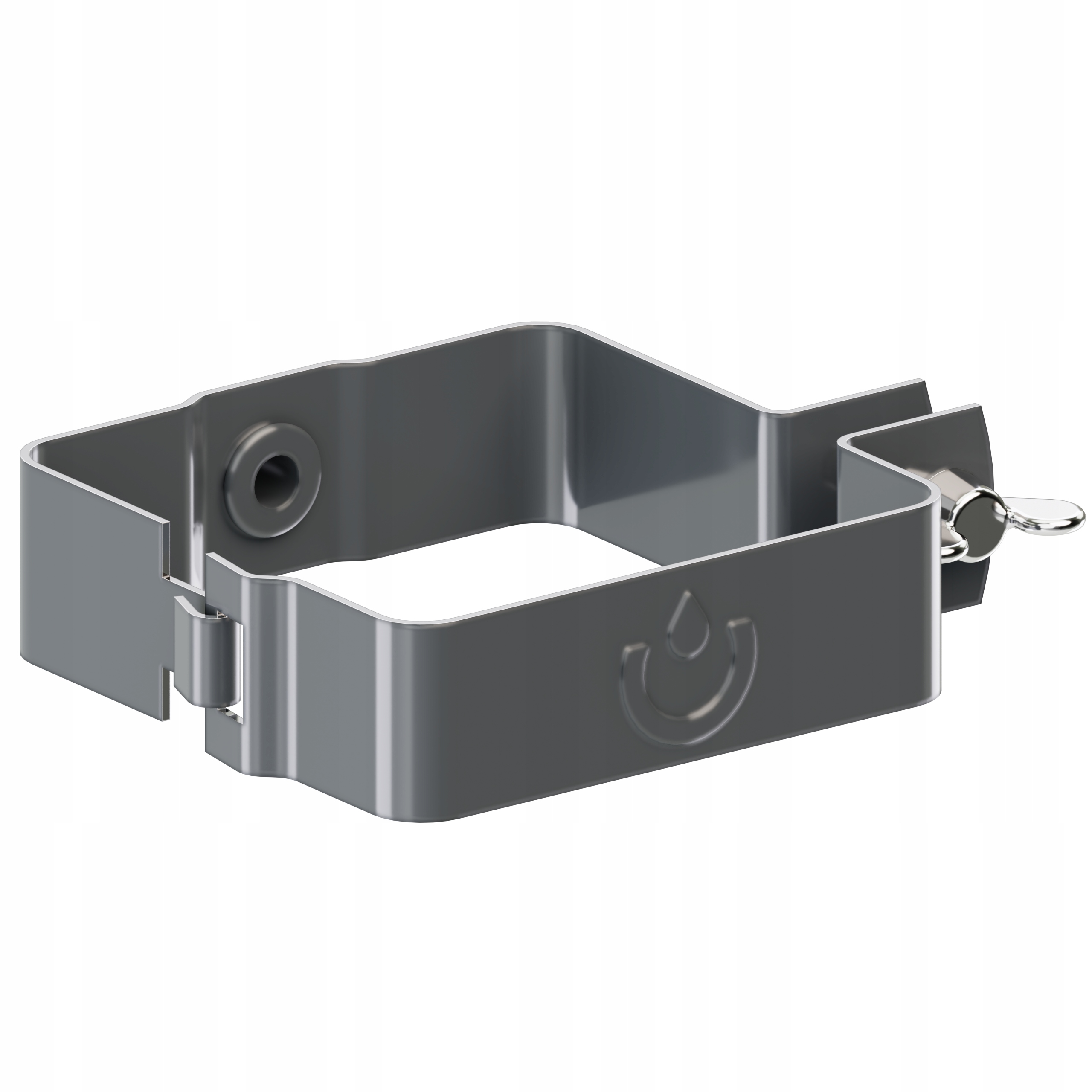 KROP PVC OBEJMA STAL Rura Kwadratowa fi 80 ral7016