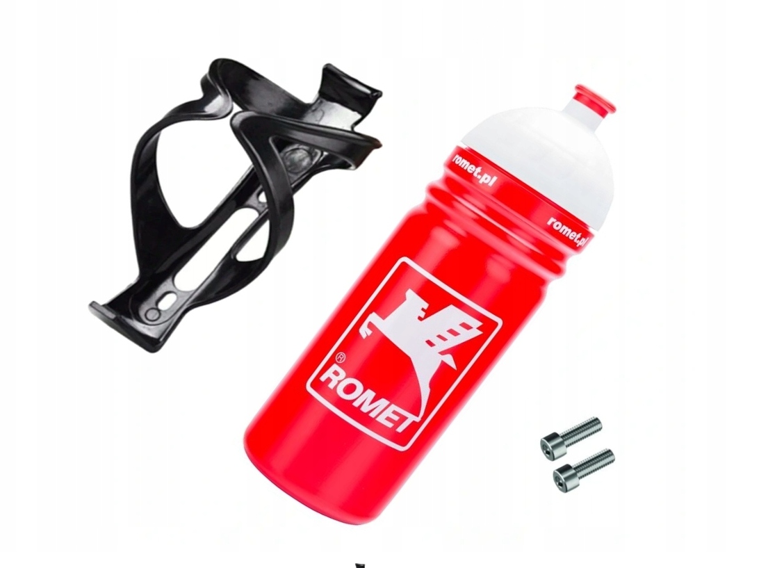 ZESTAW ROWEROWY BIDONCZARNY 700ML ROMET+ KOSZYK