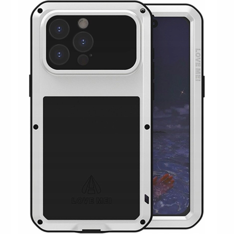 Love Mei Pancéřové Pouzdro Sklo Pro Iphone 15 Pro Max, Kovové, Odolné