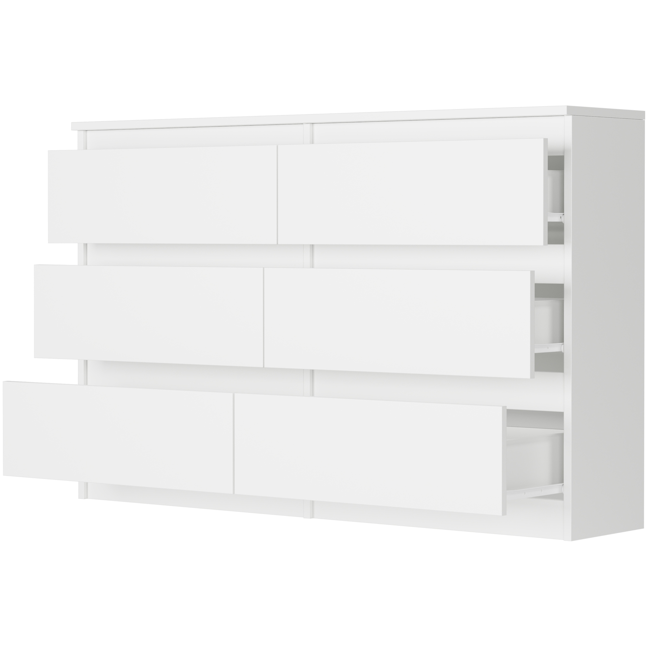 KOMODA R-120 SZAFKA 6 SZUFLAD BIAŁA R-120