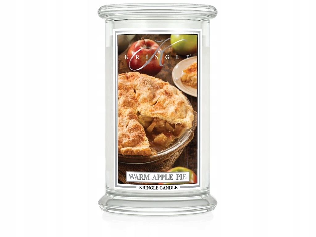 Kringle Candle Warm Apple Pie – velká vonná svíčka 624 g, 2 knoty
