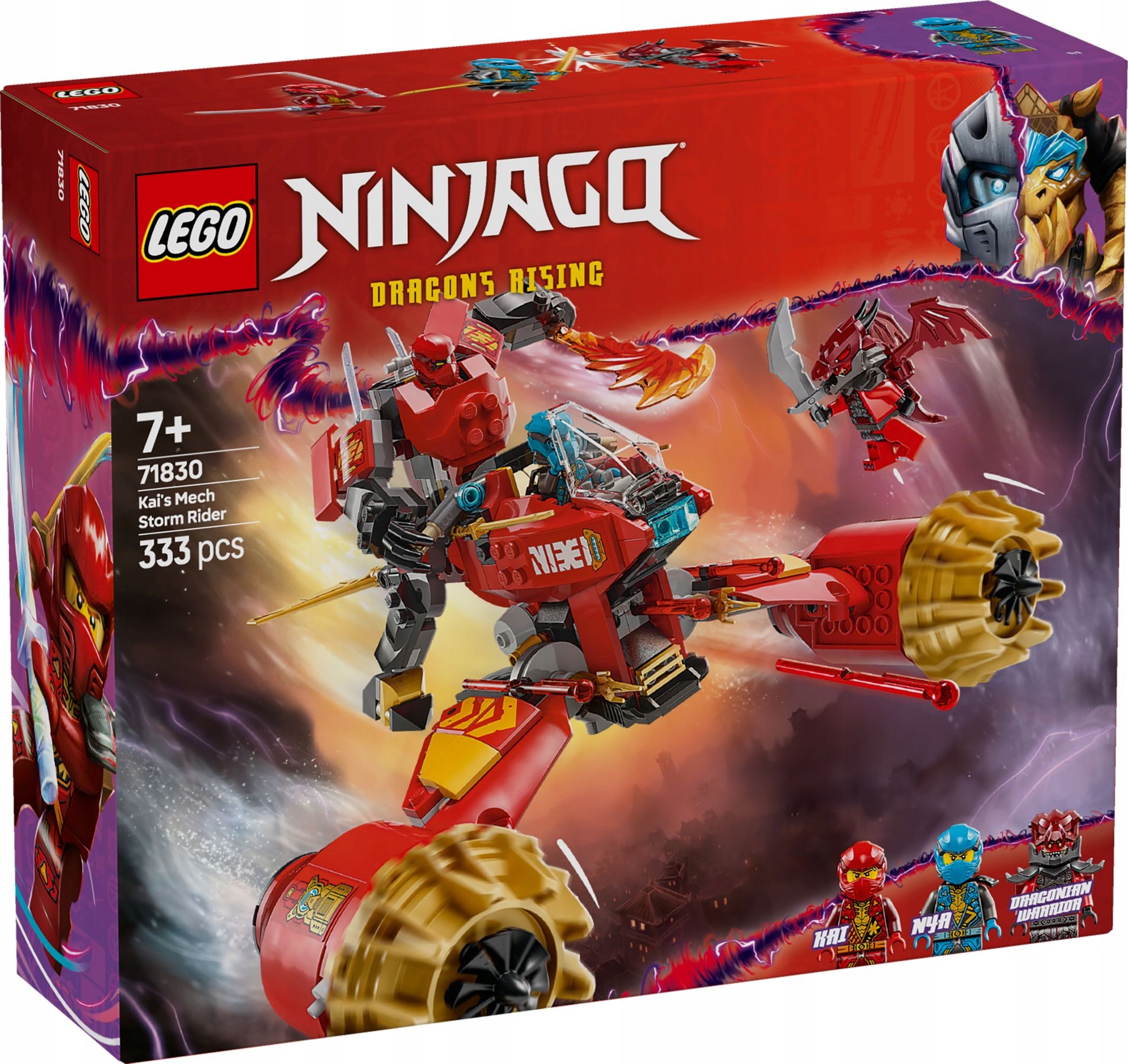 stavebnice Lego Ninjago 71830 Bouřkový jezdec-mech Kaia