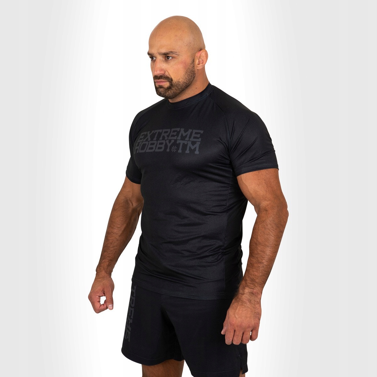 Koszulka na Siłownię techniczna TRACE CZARNA S Rozmiar S