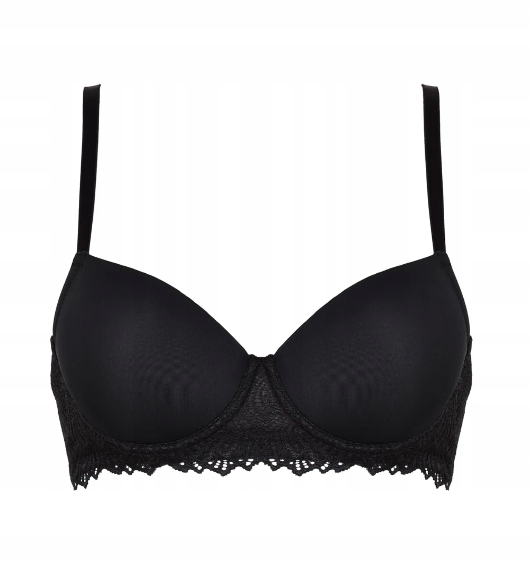 Vyztužená podprsenka s kosticemi 7574 Černá Naturana Černá 80E