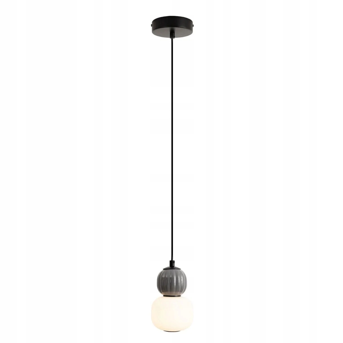 Závesná lampa Maxlight Modern Led 5W čierna sklenená dvojitá