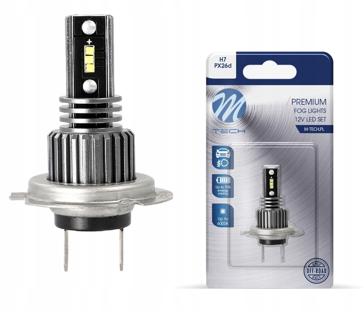 

Żarówka H7 Led Smd 12V M-tech Biała ___6000K