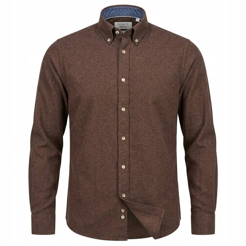 Ego Man košile pánská RE-304-03 regular fit M hnědá