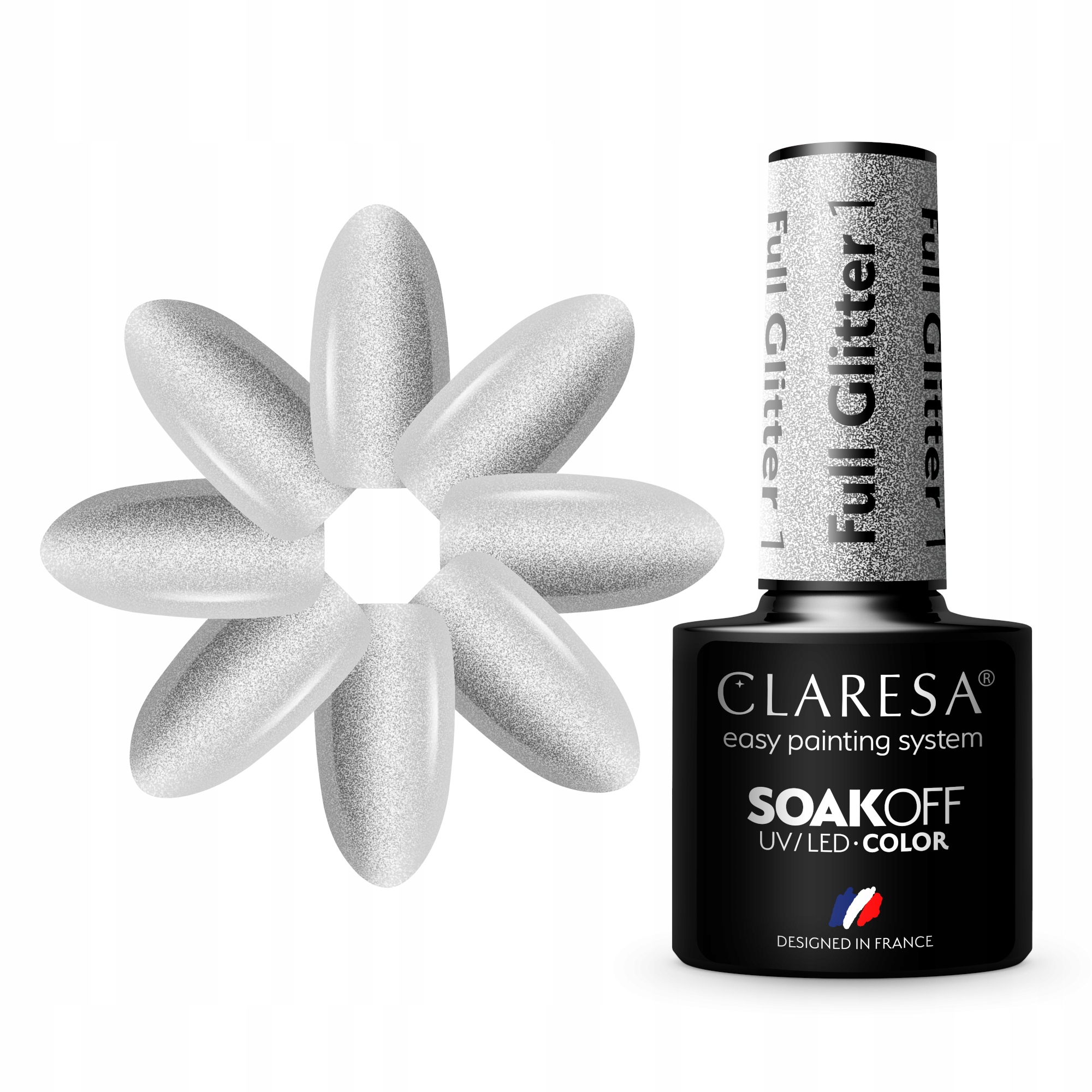 

Claresa Brokat Lakier Hybrydowy 5ml Full Glitter 1