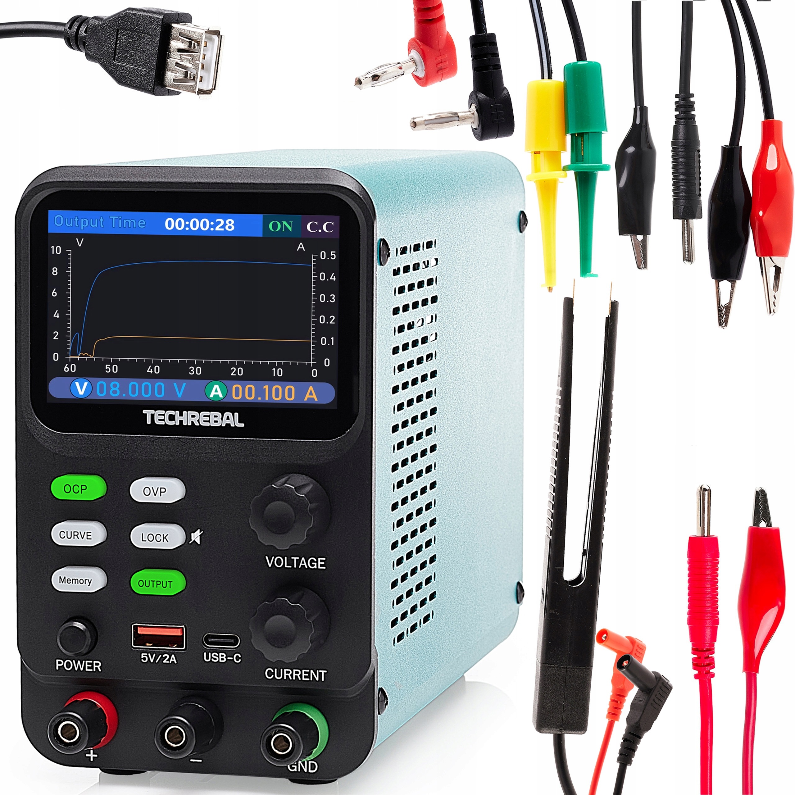 Regulovatelný Servisní Laboratorní Napájecí Zdroj Techrebal SPPS-K3010 30V 10A