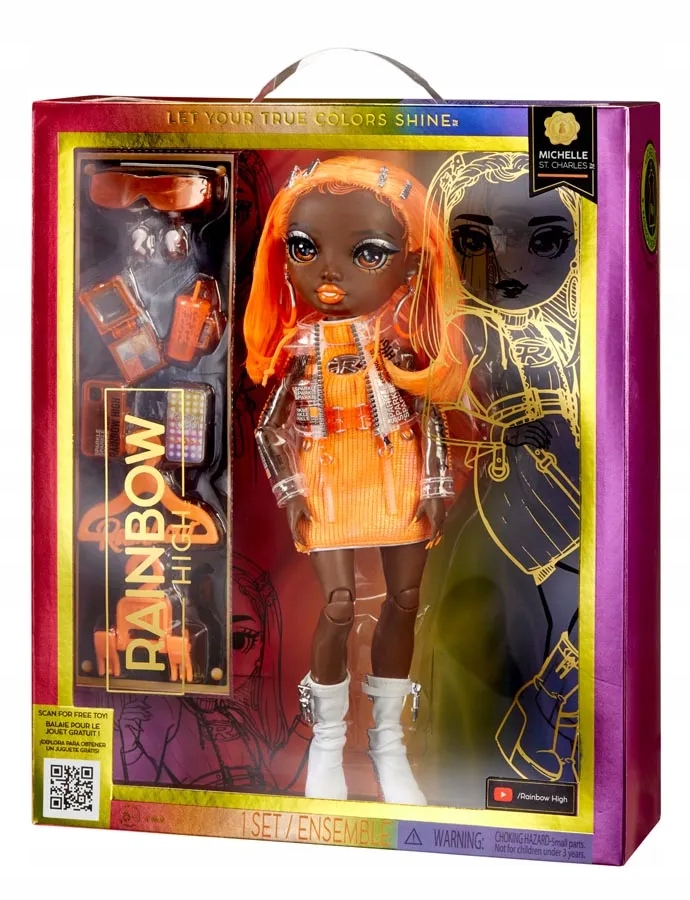 RAINBOW HIGH LALKA MICHELLE AKCESORIA S5 583127 Bohater Rainbow High