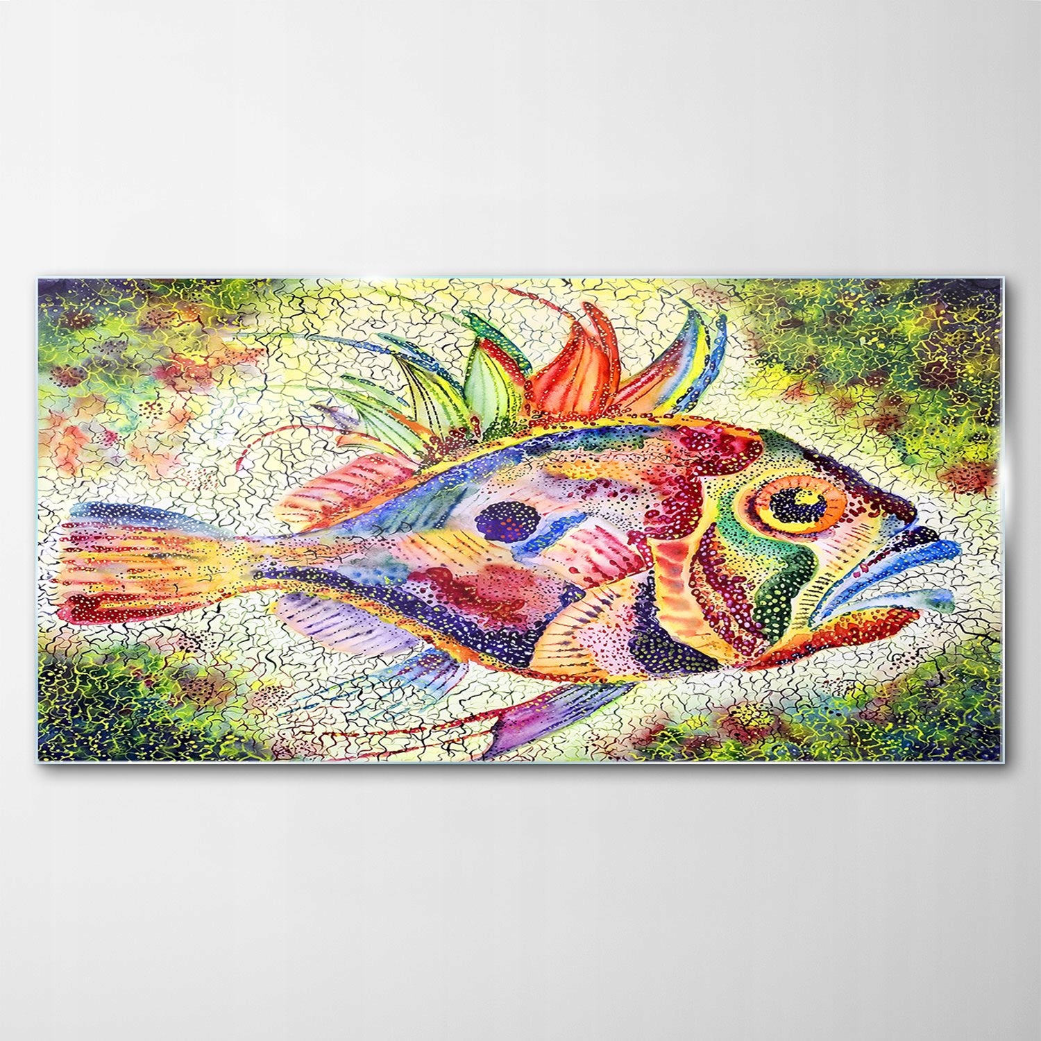 

Hartowany Obraz Szklany Art Ryba Akwarele 120x60
