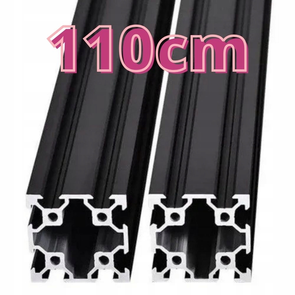 Hliníkový profil V-Slot 40x40x110 cm Černý