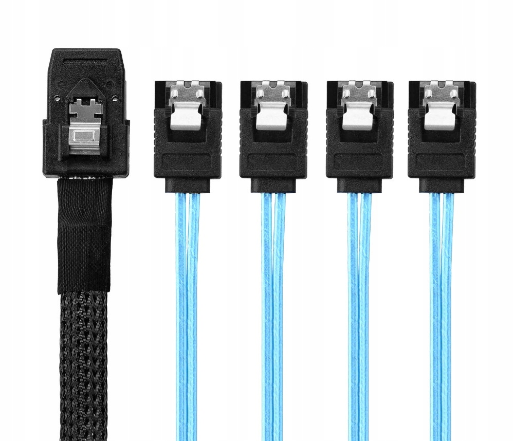KABEL MINI SAS SFF-8087 4x SATA 7pin DO DYSKU 0,5M Typ przewodu SATA III