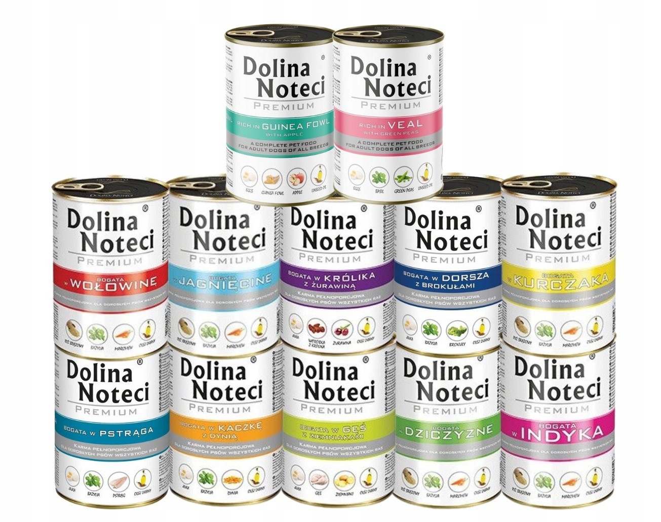 Dolina Noteci Premium Mokra karma dla psa MIX smaków 12x400g